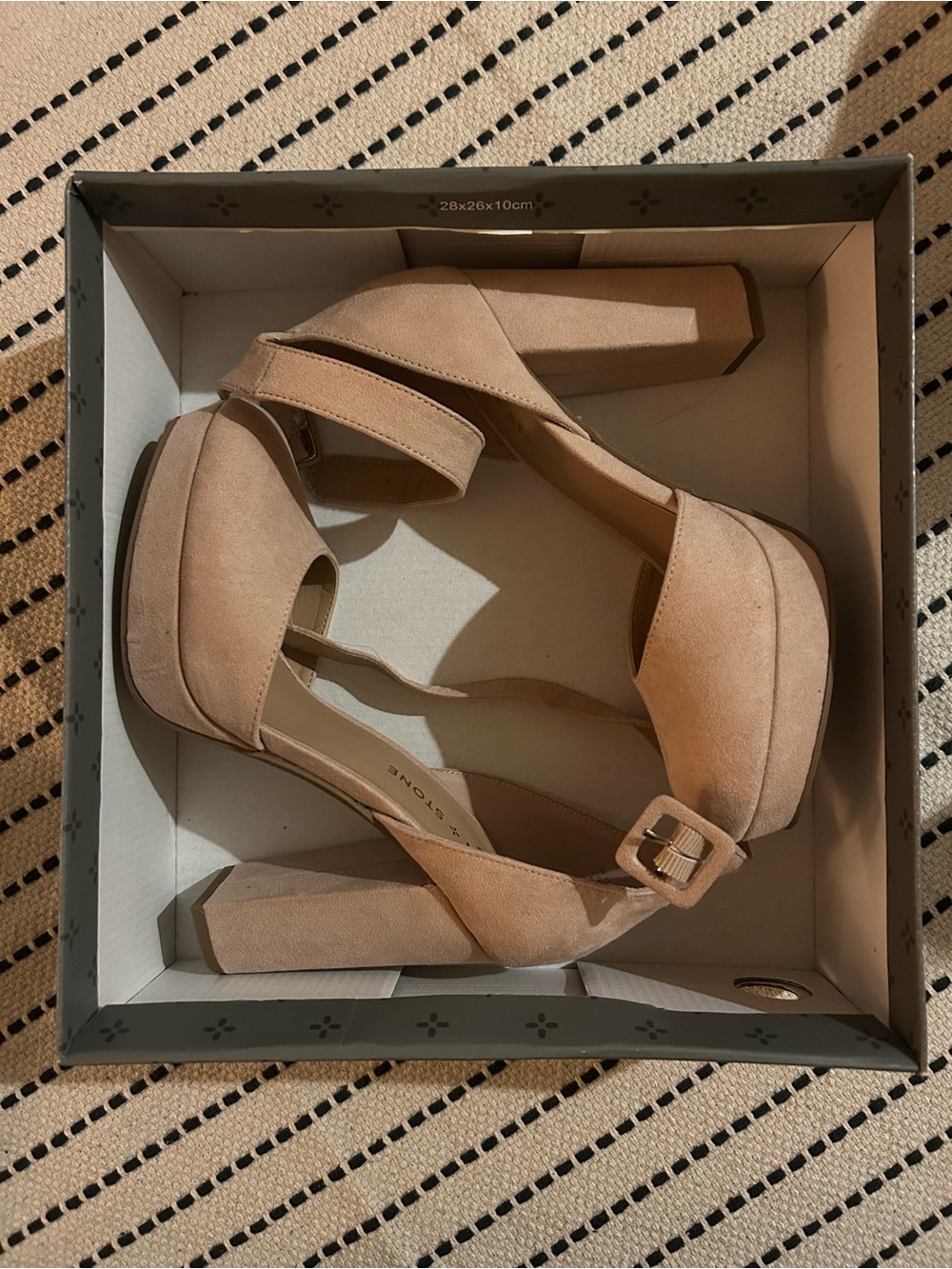 Sun + Stone Estrella Block Heel Ankle Strap Platform Pumps in Size 7M